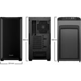 be quiet! PURE BASE 501 Black Midi Tower Sort, Towerkabinet Sort, Midi Tower, PC, Sort, ATX, micro ATX, Mini-ITX, Acrylonitrilbutadienstyren, Stål, 17,8 cm