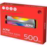 ADATA SPECTRIX S20G 500 GB M.2 PCI Express 3.0 NVMe 3D NAND, Solid state-drev aluminium, 500 GB, M.2, 2500 MB/s
