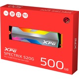 ADATA SPECTRIX S20G M.2 500 GB PCI Express 3.0 3D NAND NVMe, Solid state-drev aluminium, 500 GB, M.2, 2500 MB/s