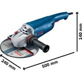 Bosch GWS 22-230 P vinkelsliber 23 cm 6500 rpm 2200 W 5,5 kg Blå, 6500 rpm, 23 cm, Vekselstrøm, 5,5 kg, Børsteløs motor