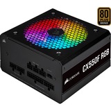 Corsair CX550F RGB enhed til strømforsyning 550 W 24-pin ATX Sort, PC strømforsyning Sort, 550 W, 100 - 240 V, 47 - 63 Hz, 10 - 5 A, 120 W, 549,6 W