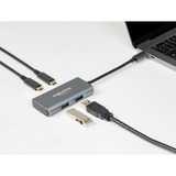 DeLOCK 63260 interface hub USB 3.2 Gen 2 (3.1 Gen 2) Type-C 10000 Mbit/s Grå, USB hub grå, USB 3.2 Gen 2 (3.1 Gen 2) Type-C, USB 3.2 Gen 2 (3.1 Gen 2) Type-A, USB 3.2 Gen 2 (3.1 Gen 2) Type-C, 10000 Mbit/s, Grå, Aluminium, 0,12 m