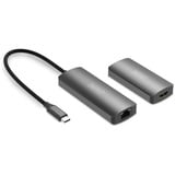 Digitus 4K video extender USB-C > HDMI, 30 meter, HDMI-udvidelse forlænger Sort