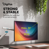 Digitus DA-90470, Skærmbeslag Hvid