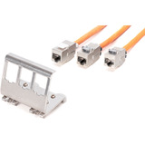 Digitus DIN-skinneadapter til 3x Keystone modul rustfrit stål