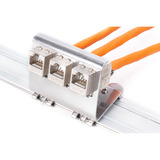 Digitus DIN-skinneadapter til 3x Keystone modul rustfrit stål