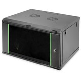Digitus DN-19 07U-6/6-EC-SW stativ 7U Vægmonteret stativ Sort, IT kabinet Sort, Vægmonteret stativ, 7U, 60 kg, Nøglelås, 24 kg, Sort