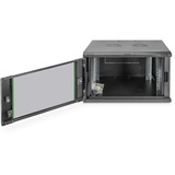 Digitus DN-19 07U-6/6-EC-SW stativ 7U Vægmonteret stativ Sort, IT kabinet Sort, Vægmonteret stativ, 7U, 60 kg, Nøglelås, 24 kg, Sort