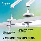 Digitus Enkelt design skærmholder, 35", 10 kg, Skærmbeslag Hvid