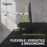 Digitus Enkelt design skærmholder, 35", 10 kg, Skærmbeslag Hvid
