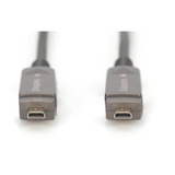 Digitus HDMI / Micro HDMI AOC hybrid fiberoptisk kabel, UHD 4K Sort