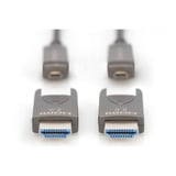 Digitus HDMI / Micro HDMI AOC hybrid fiberoptisk kabel, UHD 4K Sort