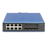 Digitus Industriel 8 + 4 10G uplink-port L3 administreret Gigabit, Switch 