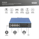 Digitus Industriel 8 + 4 10G uplink-port L3 administreret Gigabit, Switch 