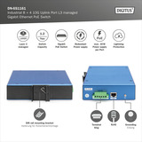 Digitus Industriel 8 + 4 10G uplink-port L3 administreret Gigabit, Switch 