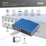 Digitus Industriel 8 + 4 10G uplink-port L3 administreret Gigabit, Switch 