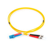 Digitus LWL patchkabel, duplex, LC > ST stik, singlemode OS2 Gul