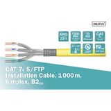 Digitus Professional Cat.7a S/FTP installationskabel simplex, B2ca Gul