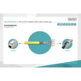 Digitus Professional Cat.7a S/FTP installationskabel simplex, B2ca Gul