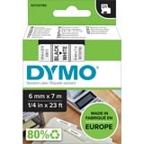 Dymo Originale D1-etiketter | Sort skrift på hvid tape | 6 mm x 7 m | Selvklæbende etiketter til LabelManager-mærkningsmaskiner | Fremstillet i Europa Sort på hvid, Polyester, Belgien, -18 - 90 °C, DYMO, LabelManager, LabelWriter 450 DUO