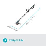 GARDENA Batteri græstrimmer PowerTrim 30/18V P4A solo, Græs trimmer grå/Turkis