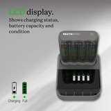 GP Batteries USB batterioplader RECYKO PRO P461, 4 opladningspladser, inkl. dockingstation D461 grå