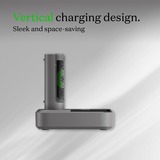 GP Batteries USB batterioplader RECYKO PRO P461, 4 opladningspladser, inkl. dockingstation D461 grå