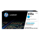 HP Original 655A LaserJet-tonerpatron, cyan cyan, 10500 Sider, Blå, 1 stk