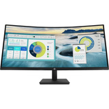 HP P34hc G4 WQHD USB-C Curved Monitor, LED-skærm Sort, 86,4 cm (34"), 3440 x 1440 pixel, Wide Quad HD, LCD, 5 ms, Sort