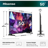 Hisense 50E7S PRO Hi-QLED-Fernseher, QLED TV Sort/mørk grå