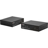 Lindy Dual Head HDMI, Cat.6, USB & RS232 Extender, KVM-switchen Sort