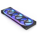 NZXT F360U Ultra RGB, Sag fan Sort