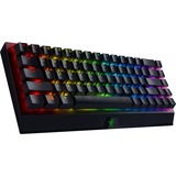 Razer BlackWidow V3 Mini HyperSpeed tastatur USB + RF Wireless + Bluetooth QWERTY UK engelsk Sort, Gaming-tastatur Sort, DE-layout, Razer Yellow, 65%, USB + RF Wireless + Bluetooth, Mekanisk, QWERTY, RGB LED, Sort