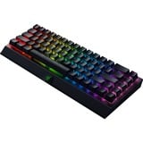 Razer BlackWidow V3 Mini HyperSpeed tastatur USB + RF Wireless + Bluetooth QWERTY UK engelsk Sort, Gaming-tastatur Sort, DE-layout, Razer Yellow, 65%, USB + RF Wireless + Bluetooth, Mekanisk, QWERTY, RGB LED, Sort