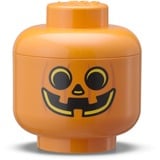 Room Copenhagen LEGO Storage HEAD "Græskar" mini, Opbevaringsboks Orange/Sort