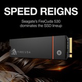 Seagate FireCuda 530 M.2 1000 GB PCI Express 4.0 3D TLC NVMe, Solid state-drev Sort, 1000 GB, M.2, 7300 MB/s