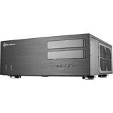 SilverStone Grandia GD08 HTPC Sort, HTPC sag Sort, HTPC, PC, Sort, ATX, CEB, EATX, EEB, micro ATX, Aluminium, Stål, Hjemme/kontor, Detail