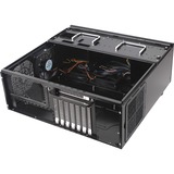 SilverStone Grandia GD08 HTPC Sort, HTPC sag Sort, HTPC, PC, Sort, ATX, CEB, EATX, EEB, micro ATX, Aluminium, Stål, Hjemme/kontor, Detail