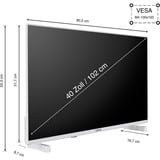 Telefunken XF40TO750S-W, LED-tv Hvid