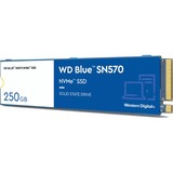 WD WD Blue SN570 M.2 250 GB PCI Express 3.0 NVMe, Solid state-drev Blå/Hvid, 250 GB, M.2, 3300 MB/s