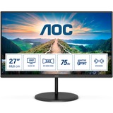 AOC V4 Q27V4EA computerskærm 68,6 cm (27") 2560 x 1440 pixel 2K Ultra HD LED Sort, LED-skærm Sort, 68,6 cm (27"), 2560 x 1440 pixel, 2K Ultra HD, LED, 4 ms, Sort