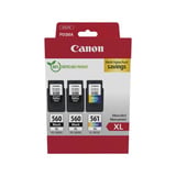 Canon 3712C009 blækpatron 3 stk Original Højt (XL) udbytte Sort, Blå, Magenta, Gul Højt (XL) udbytte, Sort, Blå, Magenta, Gul, 3 stk, Multipakke