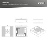 Digitus 8P G Ethernet netværksswitch, flad, industriel UNM 