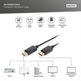 Digitus AK-340106-010-S, Kabel Sort