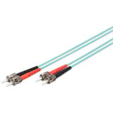 Digitus LWL patchkabel, duplex, ST > ST stik, multimode OM3 Turkis