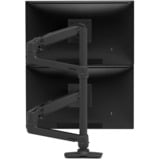 Ergotron LX Series LX Dual Stacking Arm, Tall Pole, Matte Black 101,6 cm (40") Sort Skrivebord, Skærmbeslag Sort, Tall Pole, Matte Black, Klemme, 20 kg, 101,6 cm (40"), 100 x 100 mm, Højdejustering, Sort