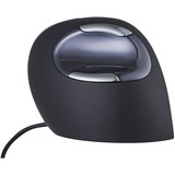 Evoluent Evoluent D mus Kontor Højre hånd USB Type-A Laser 3200 dpi Sort/Sølv, Højre hånd, Vertikal design, Laser, USB Type-A, 3200 dpi, Sort
