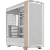 Fractal Design Summit Chalk White TG Clear Tint, Towerkabinet Hvid/træ
