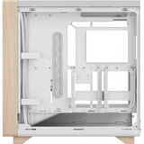 Fractal Design Summit Chalk White TG Clear Tint, Towerkabinet Hvid/træ