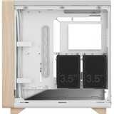 Fractal Design Summit Chalk White TG Clear Tint, Towerkabinet Hvid/træ